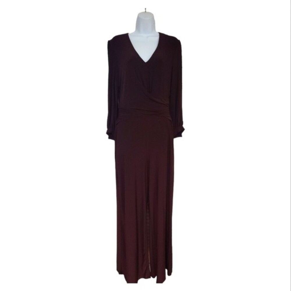 NWT Taylor Wine Colored Long Sleeve Jumpsuit